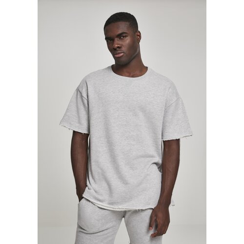 Urban Classics Terry T-shirt with herringbone light gray Slike