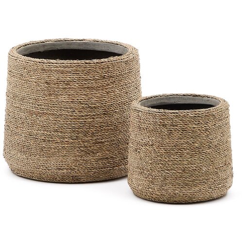 Kave Home Podstavki za cvetlične lonce v kompletu 2 ks iz cementa &amp;oslash; 24 cm Sigal &amp;ndash; Slike