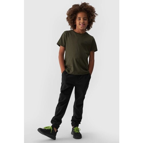 4f Boys Casual Smooth Jogger Pants Black JWMM00TTR Slike