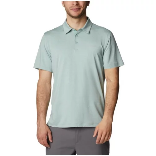Columbia Majice s kratkimi rokavi Tech Trail Polo Shirt Siva