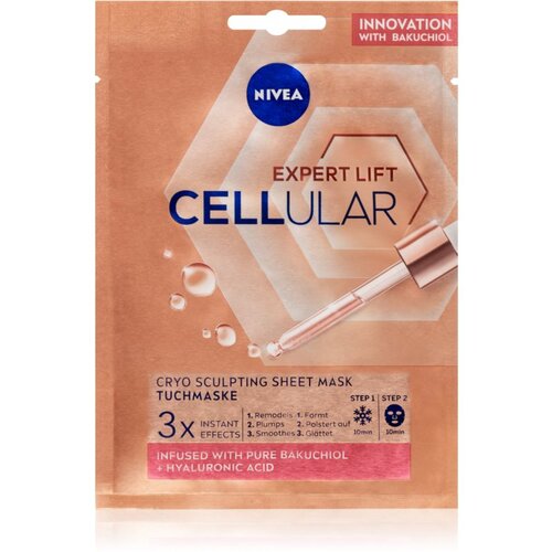 Nivea Hyaluron Cellular Filler 10 Minutes Sheet Mask maska za zapolnitev gub in učvrstitev obraza 1 ks za ženske Cene