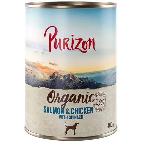  10 + 2 gratis! Purizon mokra pasja hrana 12 x 400 g/ 800 g - Losos in pi&scaron;čanec s &scaron;pinačo (12 x 400 g) Cijene