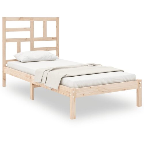 Maison Chic Posteljni okvir - Enojna postelja - Postelja za odrasle trden les 75x190 cm-J15486, (21764176) Slike