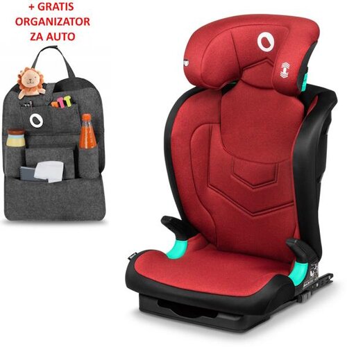 Lionelo Autosjedalica NEAL i-Size crvena + organizator, ISOFIX, 100–150 cm, (5903771700511) Cijene