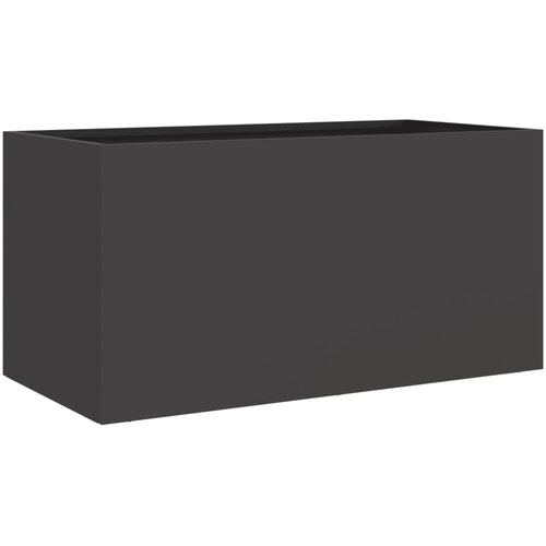 Maison Chic Cvetlično korito - Cvetlični Lonec črno 62x30x29 cm jeklo, (21790599) Cene