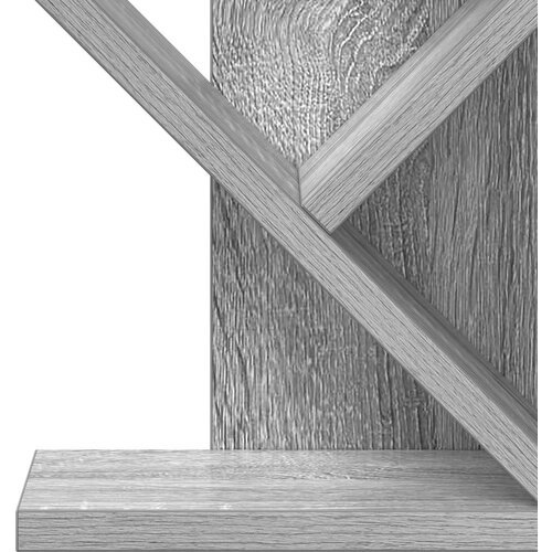  Polica za knjige drvo 4-razine 30 x 18 x 60 cm Siva Sonoma Slike