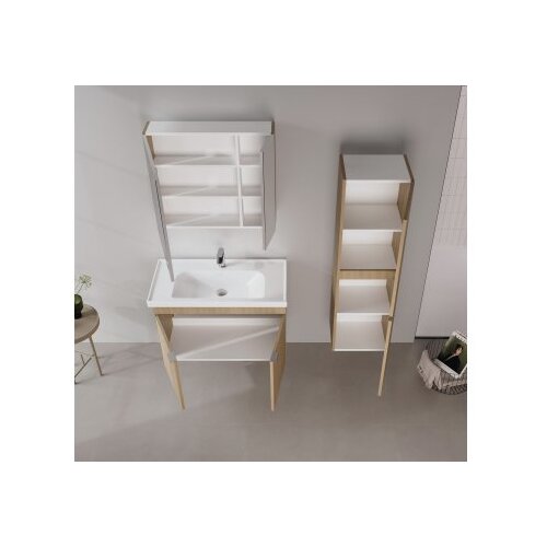 Hanah home Kupatilski ormarić sa umivaonikom i ogledalom (2 komada) Desna 90 942 Cene