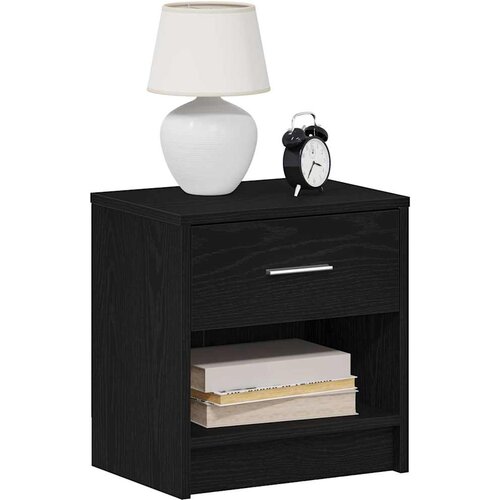  Noćni ormarići 2 kom s ladicama crni 39x28x41 cm Slike