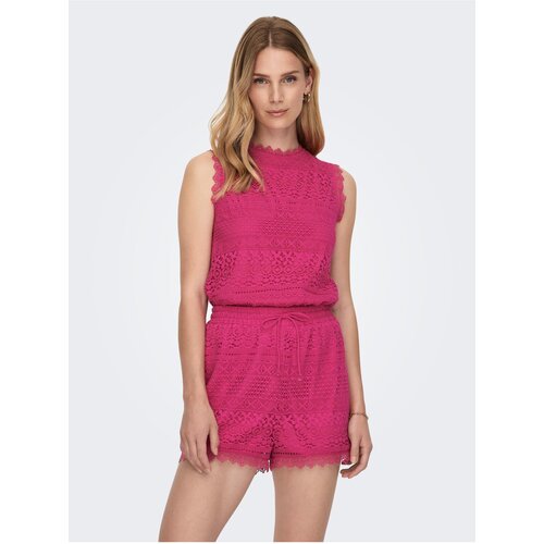 Only Dark pink women&amp;#039;s top with lace Evie - Women Slike