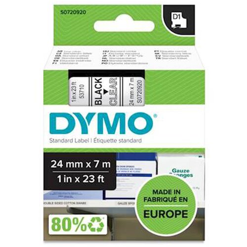 Dymo Trak D1 53721, 24 mm / 7 m (belo/črn), original Slike
