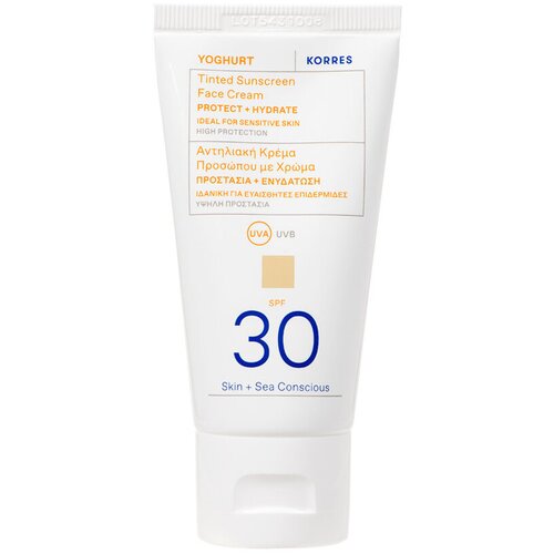Korres Yoghurt Tonirana krema za zaštitu od sunca za lice SPF 30, 50 ml Slike