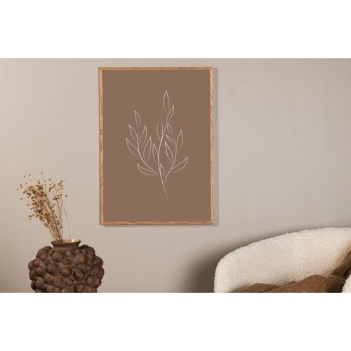 Venture Home poster Drawed Leaf 70 &amp;times; 100 cm, smeđi Slike