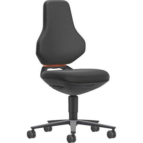 bimos Vrtljiv delovni stol TEXON, laboratorij + proizvodnja, s kolesi, nastavitev višine 450 - 620 mm, črno blago Cene