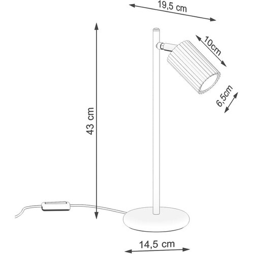 Nice Lamps Krem stolna lampa (visina 43 cm) Gleam &amp;ndash; Slike