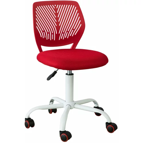 SoBuy študijski stol na kolesih rdeče barve v skandinavskem slogu, (20815480)