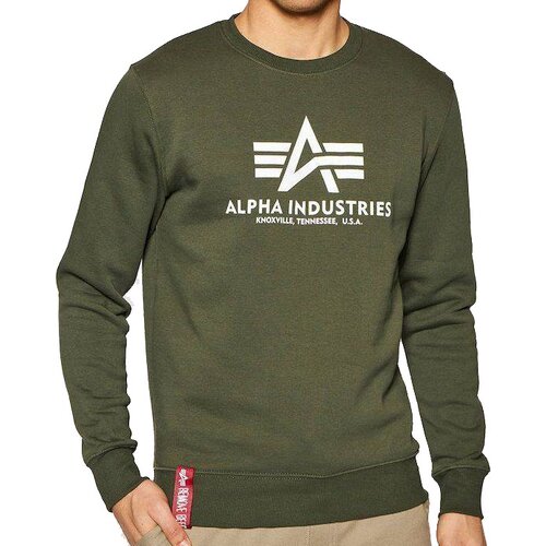 Alpha Industries muški duks basic sweater zeleni 178302-142 Slike