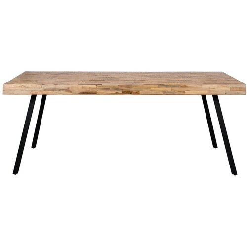White Label Jedilna miza iz masivnega tika 90x200 cm Suri – Cene