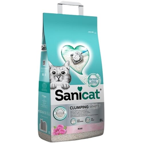 Sanicat Grudvajući posip za mačke White Rose 8l Cene