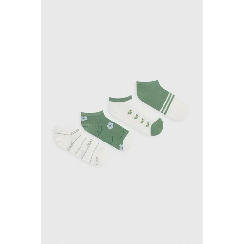 Answear Lab Čarape 4-pack za žene, boja: zelena