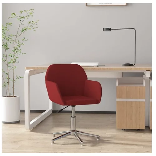  Vrtljiv pisarniški stol vinsko rdeče blago