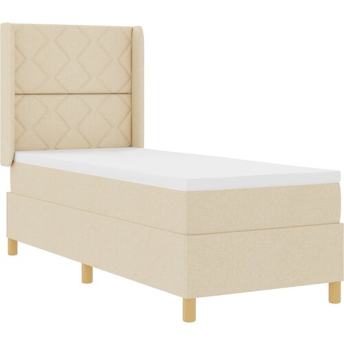 vidaXL Boxspring - Krevet s oprugama s madracem Krema 80 x 200 cm tkanina Cene