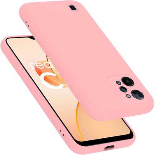 Cadorabo Ohi&scaron;je, združljiv z Realme v tekoči roza barvi - za&scaron;čitni pokrov iz fleksibilnega silikona TPU, (20694856) Cene