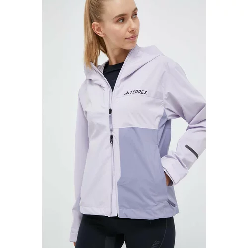 adidas Terrex Vodoodporna jakna Multi RAIN.RDY ženska, vijolična barva