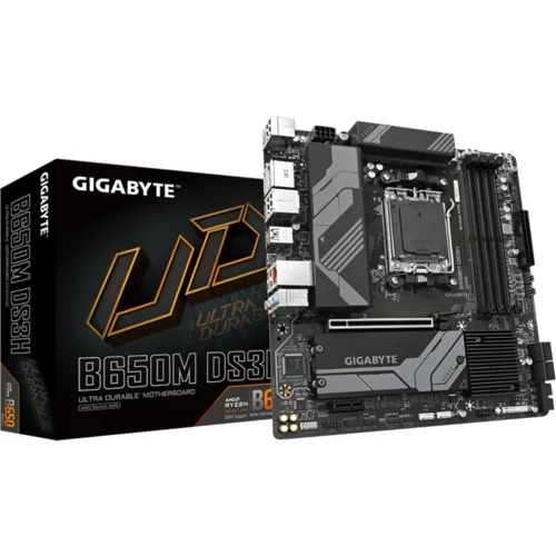 Gigabyte MB B650M DS3HAM5; 4xDDR5; 2xM.2, 4xSATA;6xUSB; 2xDP, 1xHDMI; mATX;