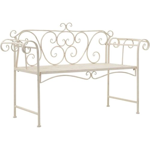  Klupa 132 cm metalna antikna bijela Cene