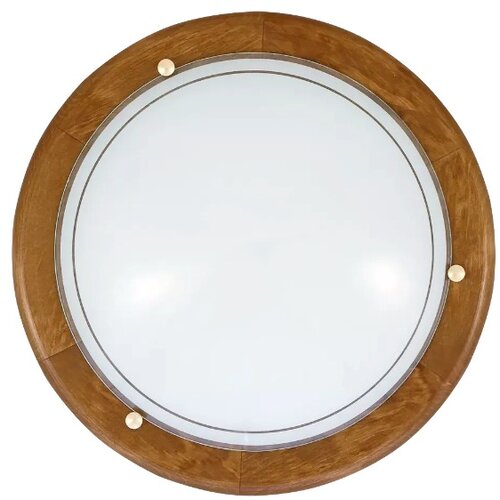Ufo plafonjera d30 E27 60W hrast/staklo Slike