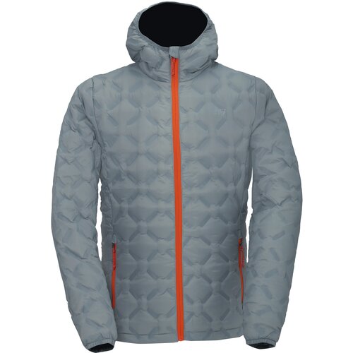 2117 ISABO - Men&amp;#039;s Down Jacket with Hood - Grey Slike