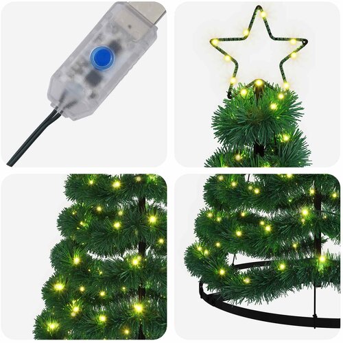  LED božićno drvce od folije s postoljem EKENAS 180 cm Slike