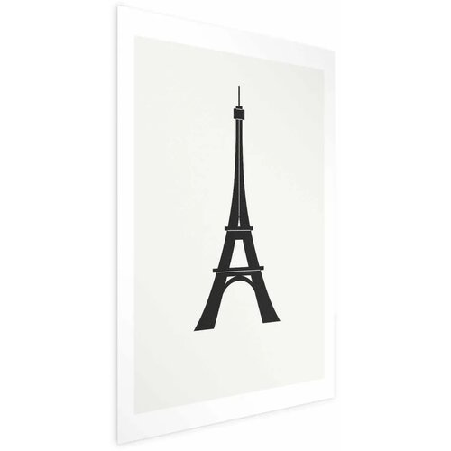  Plakat - Eiffel Tower Simple Black-and-White Graphic 60x90 Bez okvira s margom Cijene