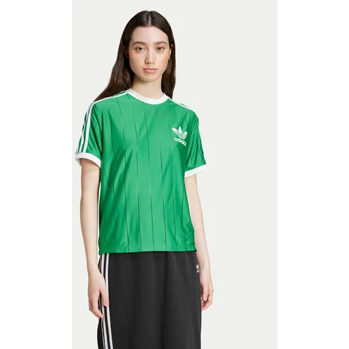 Adidas Majica adicolor 3-Stripes IY7227 Zelena Loose Fit