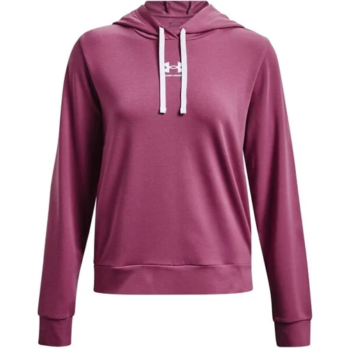 Under Armour RIVAL TERRY HOODIE Ženska majica dugih rukava, boja vina, veličina