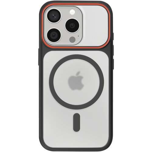 AVIZAR Ovitek MagSafe za iPhone 15 Pro, zadnja stran z dimnim efektom z ojačanim silikonskim okvirjem, Črna, (5000189369) Cene