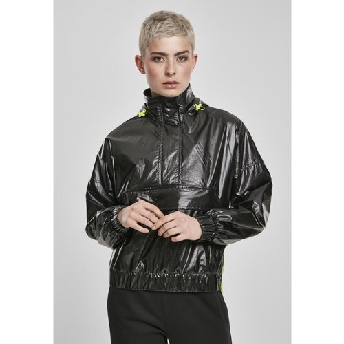 Urban Classics Ladies Vanish Crinkle Pull Over Jacket Black Slike