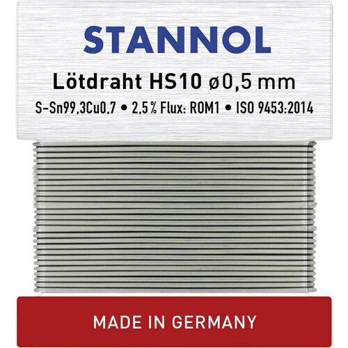 Stannol Radiolot-Wickel HS10 TC Sn99Cu1 zlitina z 2\,5% pretoka 0\,5 mm premera na navijalni kartici 10g HS10 spajkalna žica\, neosvinčena neosvinčeni Sn99\,3Cu0\,7 ROM1 10 g 0.5 mm, (20428478) Cene