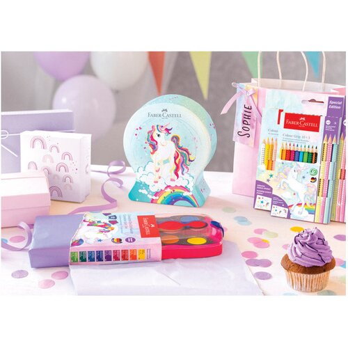  &amp;Scaron;KOLSKI 33BOJE U METALNOJ KUTIJI CONNECTOR UNICORN FABER CASTELL 155544 Slike