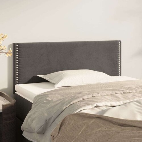  Posteljno vzglavje temno sivo 90x5x78/88 cm žamet, (20735952) Slike