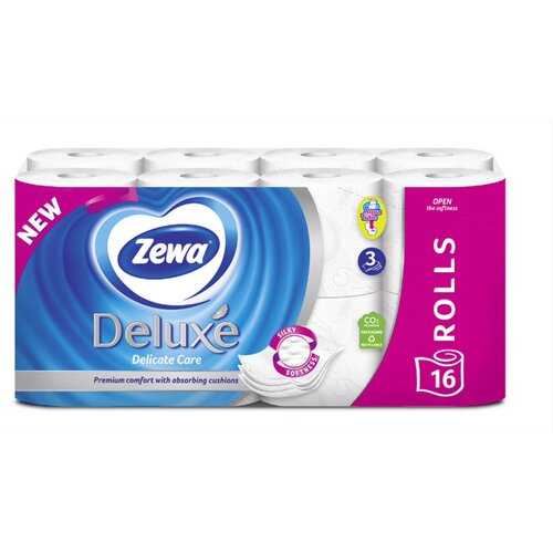 Zewa toalet papir deluxe pure white 16/1 3sl Slike