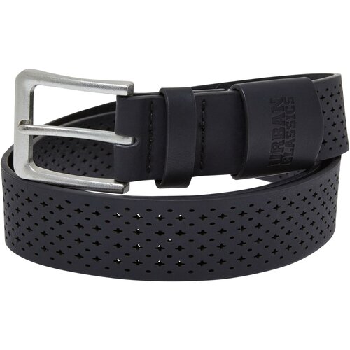 Urban Classics Accessoires Synthentic Leather Perforated Belt black Cene