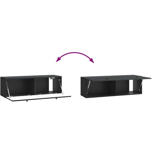  ormar za zid Zidne Crna 98 x 31 x 30 cm Konstruirano drvo Slike