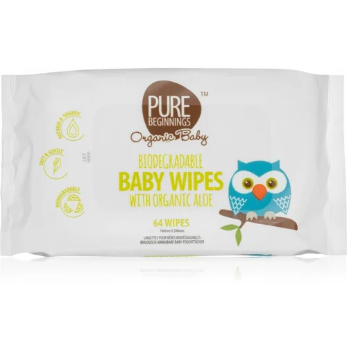 Pure Beginnings Organic Baby vlažne maramice za djecu 64 kom