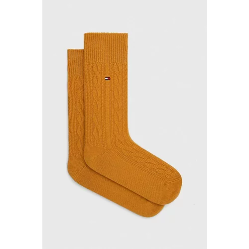 Tommy Hilfiger Čarape s dodatkom vune boja: žuta