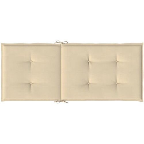  Jastuci za vrtne stolice 4 kom bež 120 x 50 x 3 cm od tkanine Slike
