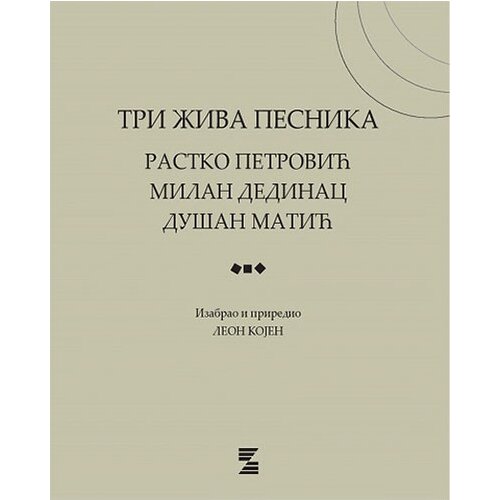 Zepter Book Leon Kojen - Tri živa pesnika: Rastko Petrović, Milan Dedinac, Dušan Matić Cene