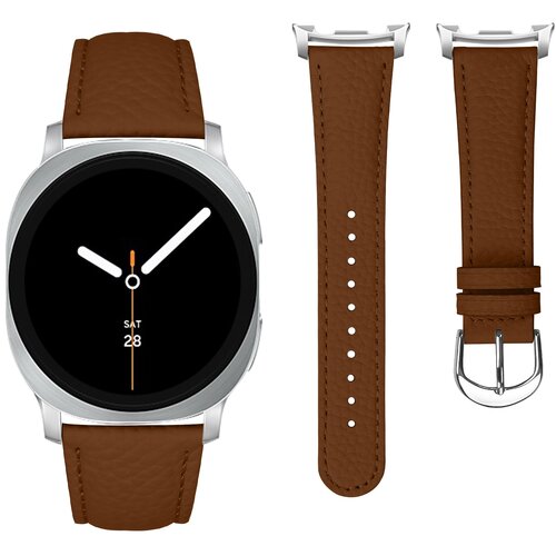 INF kompatibilno z samsung galaxy Watch8/Classic usnjen pas z litchi vzorec brown, (5000079830) Cene