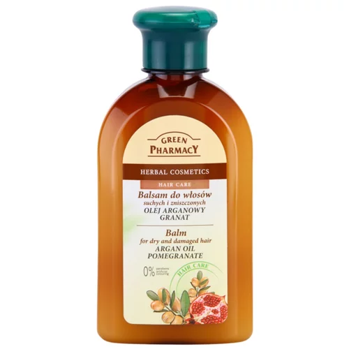 Green Pharmacy Hair Care Argan Oil & Pomegranate balzam za suhe in poškodovane lase 300 ml