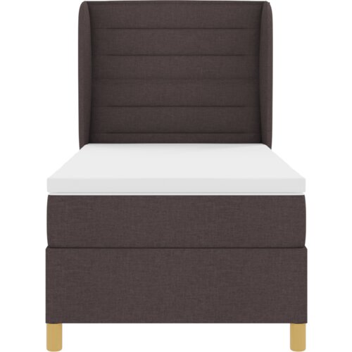  Boxspring krevet s madracem tamno smeđa 100x200 cm tkanina Slike